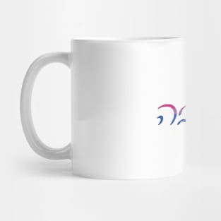 Ahavo - Love (Ashkenazi Cursive, Bi Pride Colors) Mug